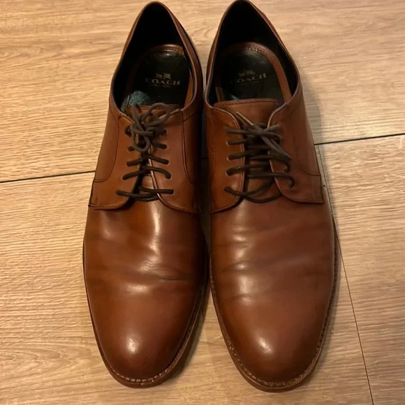 Coach | Shoes | Coach Mens Brown Leather Dress Shoes Size 3  display picture 3